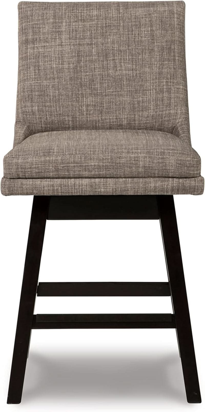 Tallenger 25 Inch Upholstered Swivel Bar Stool Light Gray