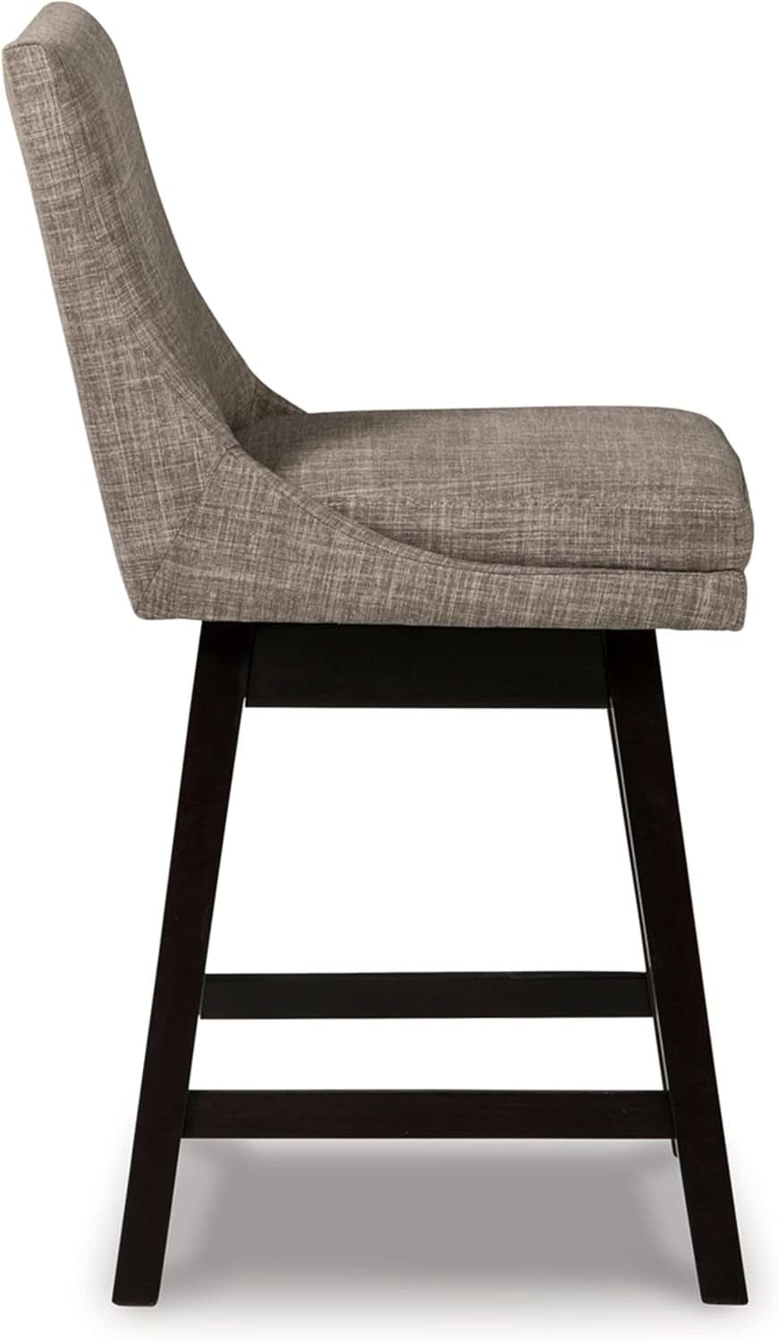 Tallenger 25 Inch Upholstered Swivel Bar Stool Light Gray