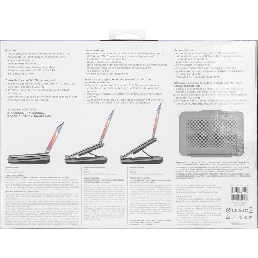Targus 18" Dual Fan Chill Mat with Adjustable Stand