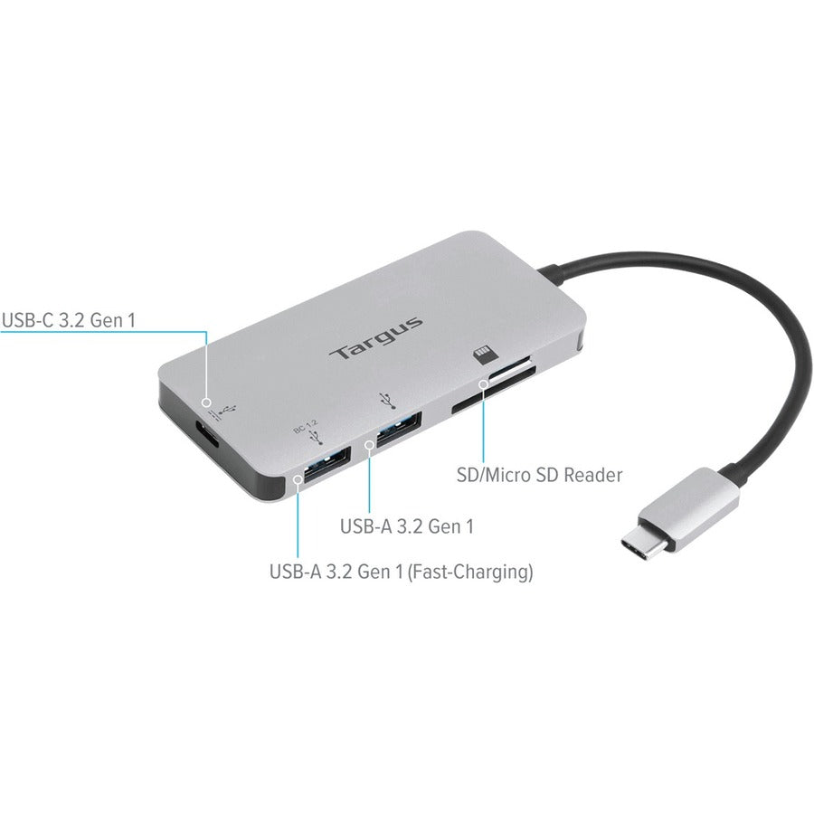 Targus Aca952Usz Interface Hub Usb 3.2 Gen 2 (3.1 Gen 2) Type-C 500 Mbit/S Grey