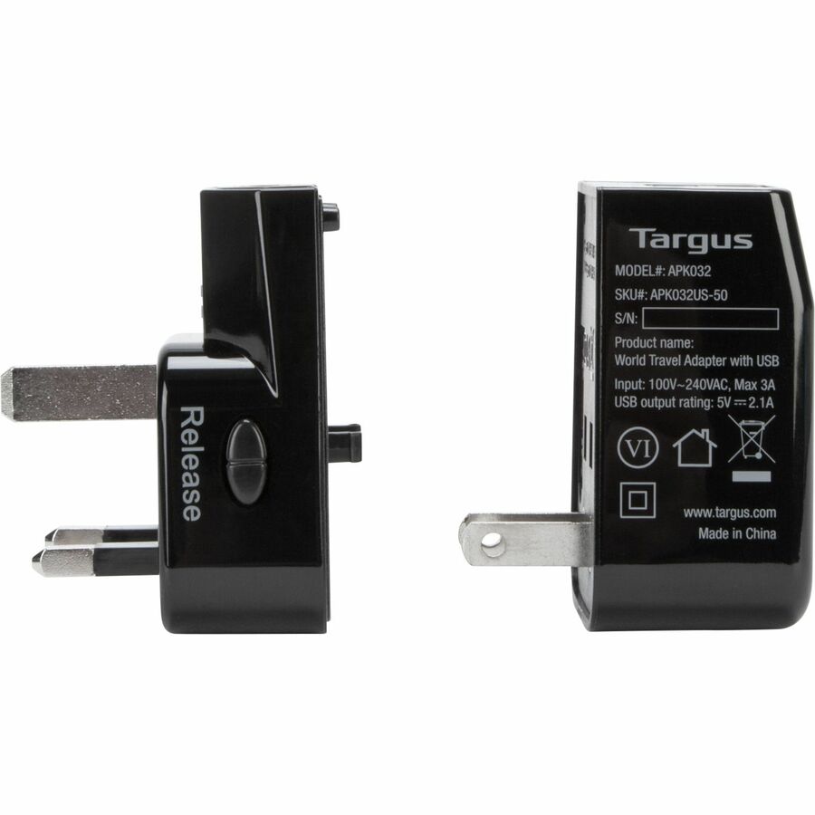Targus Apk032Us Power Plug Adapter Universal Black