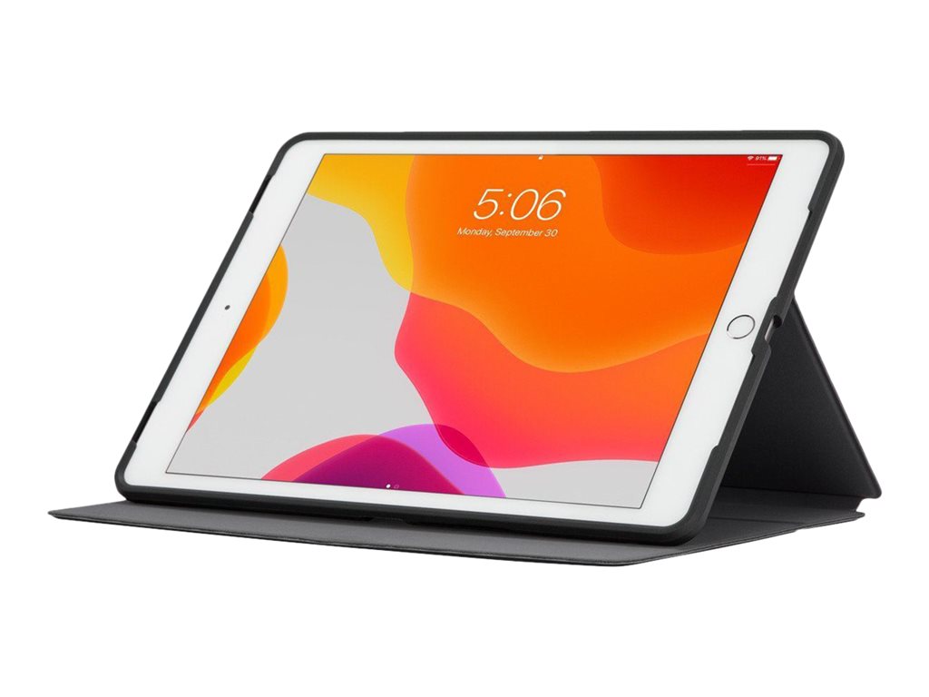 Targus Click-In - Flip cover for tablet - polyurethane, thermoplastic polyurethane (TPU) - black - 10.5 - for Apple 10.2-inch THZ851GL