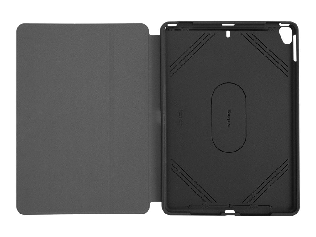 Targus Click-In - Flip cover for tablet - polyurethane, thermoplastic polyurethane (TPU) - black - 10.5 - for Apple 10.2-inch THZ851GL