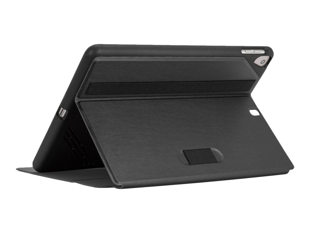 Targus Click-In - Flip cover for tablet - polyurethane, thermoplastic polyurethane (TPU) - black - 10.5 - for Apple 10.2-inch THZ851GL