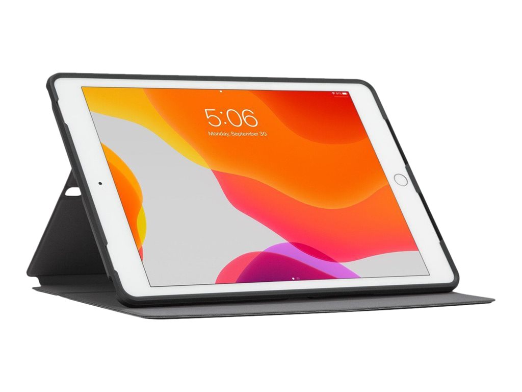 Targus Click-In - Flip cover for tablet - polyurethane, thermoplastic polyurethane (TPU) - black - 10.5 - for Apple 10.2-inch THZ851GL