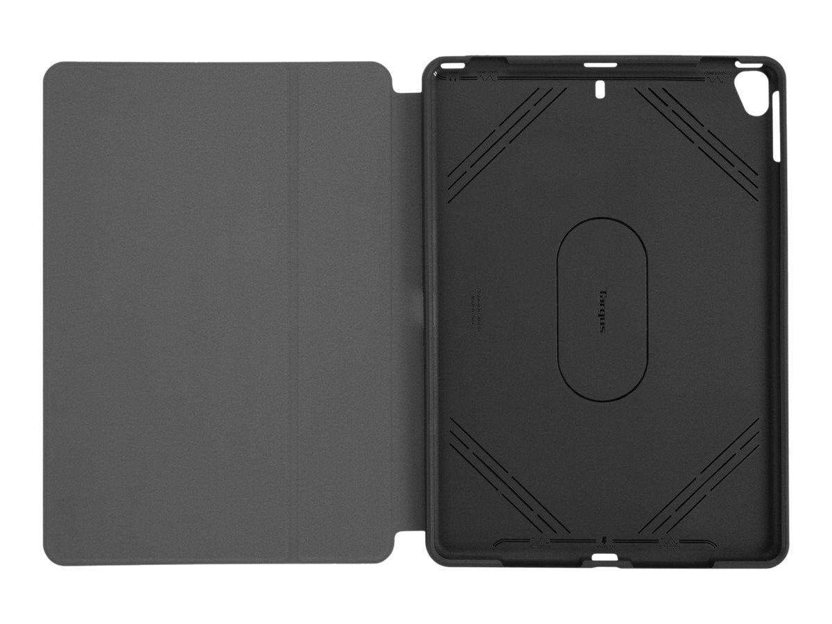 Targus Click-In - Flip cover for tablet - polyurethane, thermoplastic polyurethane (TPU) - black - 10.5 - for Apple 10.2-inch THZ851GL
