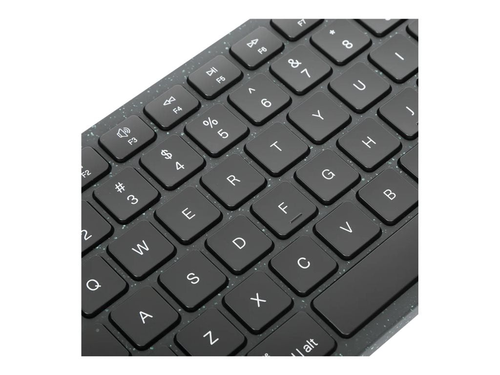 Targus EcoSmart - Keyboard - full size - antimicrobial - wireless - Bluetooth 5.0, 2.4 GHz - QWERTY - US - black AKB873US