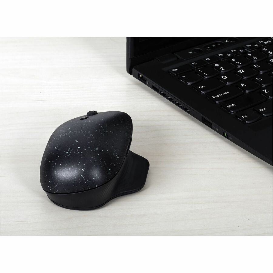 Targus ErgoFlip EcoSmart Mouse - Mid Size Mouse - Optical/BlueTrace - Wireless -
