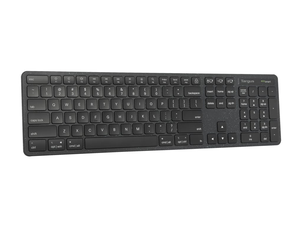 Targus - Keyboard and mouse set - EcoSmart, midsize, comfort, combo - full size - antimicrobial - wireless - 2.4 GHz, Bluetooth AKM626USZ