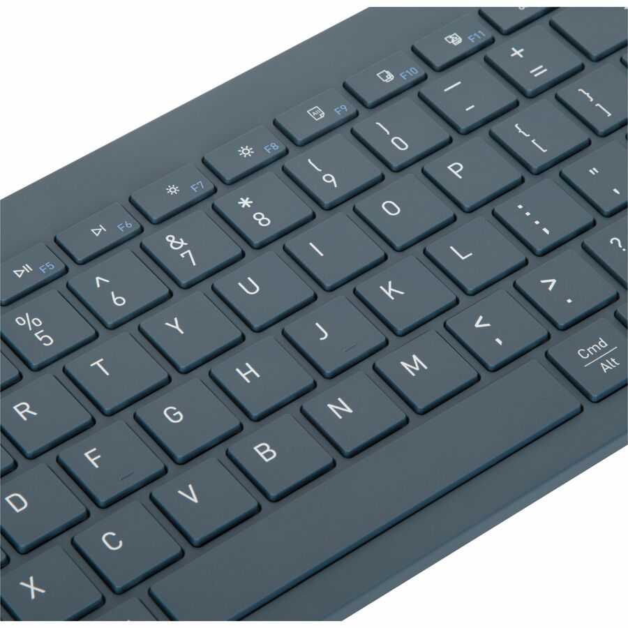 Targus Midsize Multi-Device Bluetooth Antimicrobial Keyboard - Wireless Connectivity - Blu