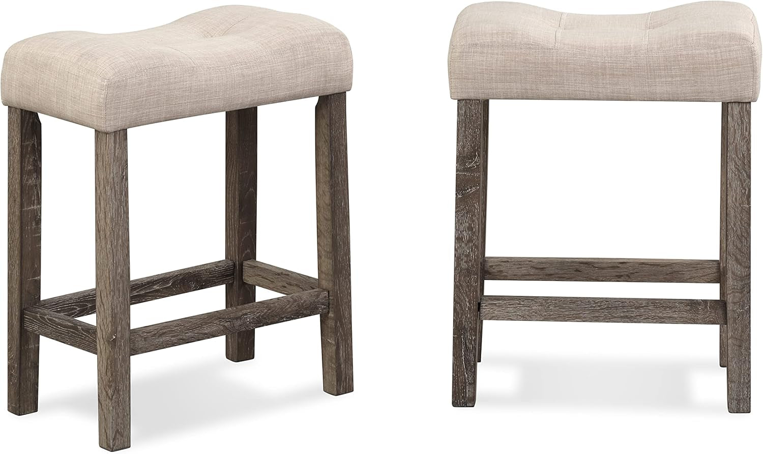 Taupe Upholstered Counter Height Elegant Dining Set