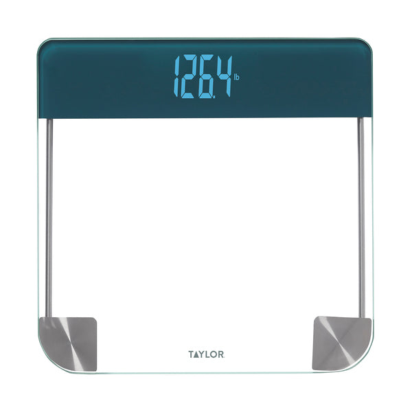 Taylor Precision Products 5283752 Clear Glass Bath Scale with Magic Display,