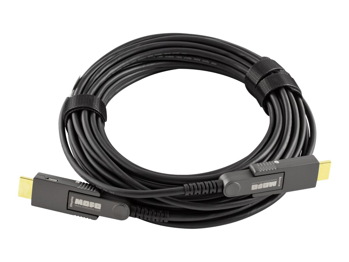 TechLogix MOFO - HDMI cable - HDMI male detachable to HDMI male detachable - 295 ft - hybrid copper/fiber optic - plenum, 8K60Hz MOFO-HD21D-90
