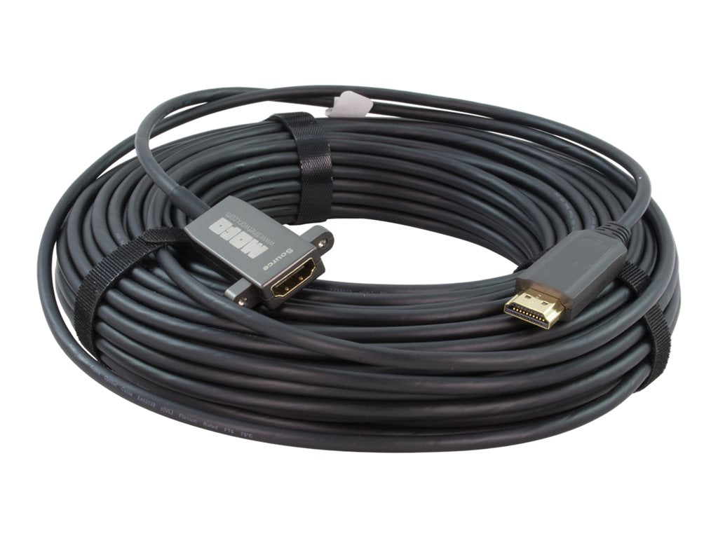 TechLogix MOFO PT Series - HDMI cable - HDMI male to HDMI female - 26 ft - hybrid copper/fiber optic - black - 4K60Hz support, MOFO-HD20PT-08