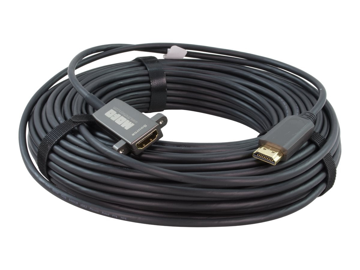 TechLogix MOFO PT Series - HDMI cable - HDMI male to HDMI female - 75 ft - hybrid copper/fiber optic - black - 4K60Hz support, MOFO-HD20PT-23