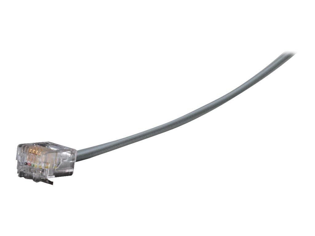 Telephone Cable RJ-11 - 25ft Flat Satin Cross-Pin Patch Cable | BLACK BOX EL04M-25