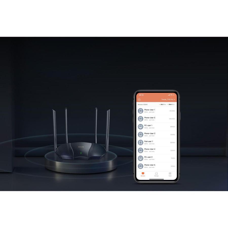 Tenda TX9 PRO Wi-Fi 6 IEEE 802.11 a/b/g/n/ac/ax Wireless Router