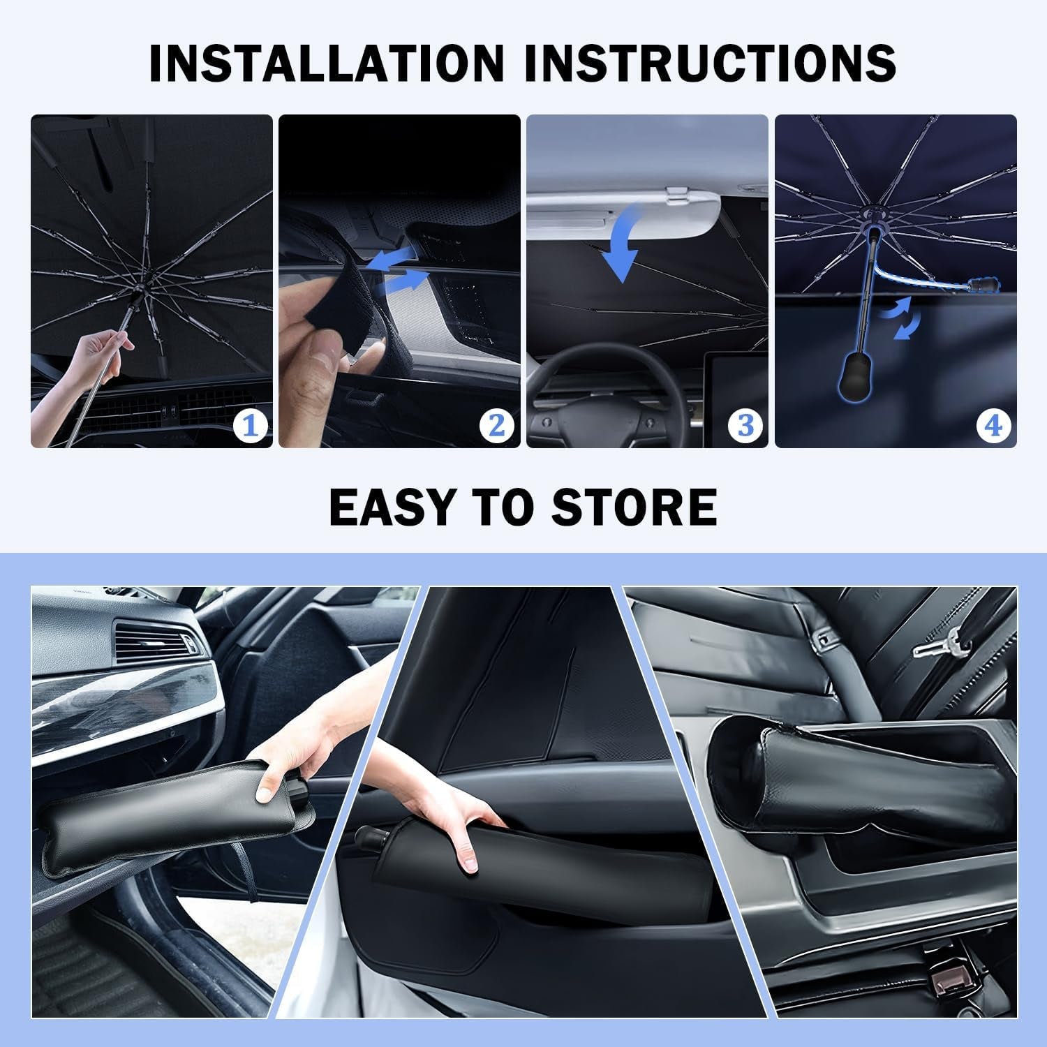 Tesla Cybertruck Sunshade Umbrella Custom Fit UV Blackout