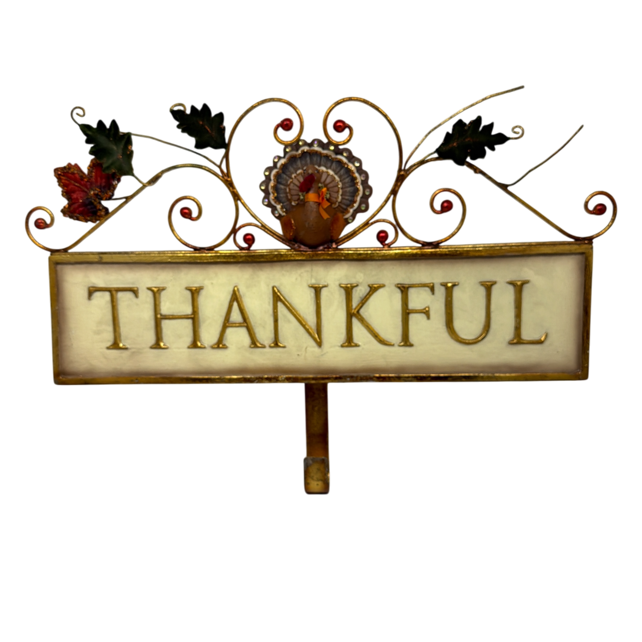 Thankful Turkey Wall Hanging / Wreath Flag Holder