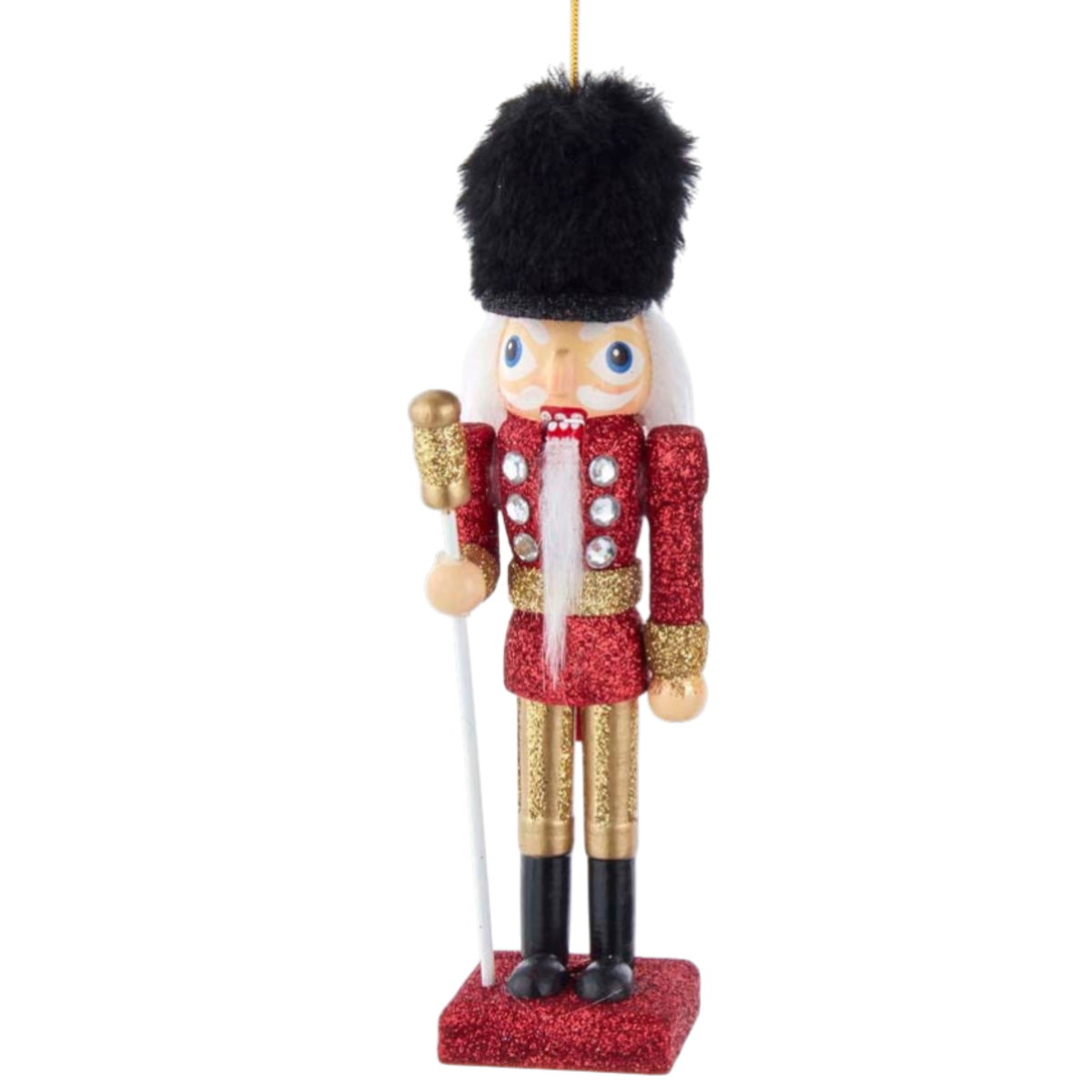 The Glittering Soldier in Red Nutcracker Ornament