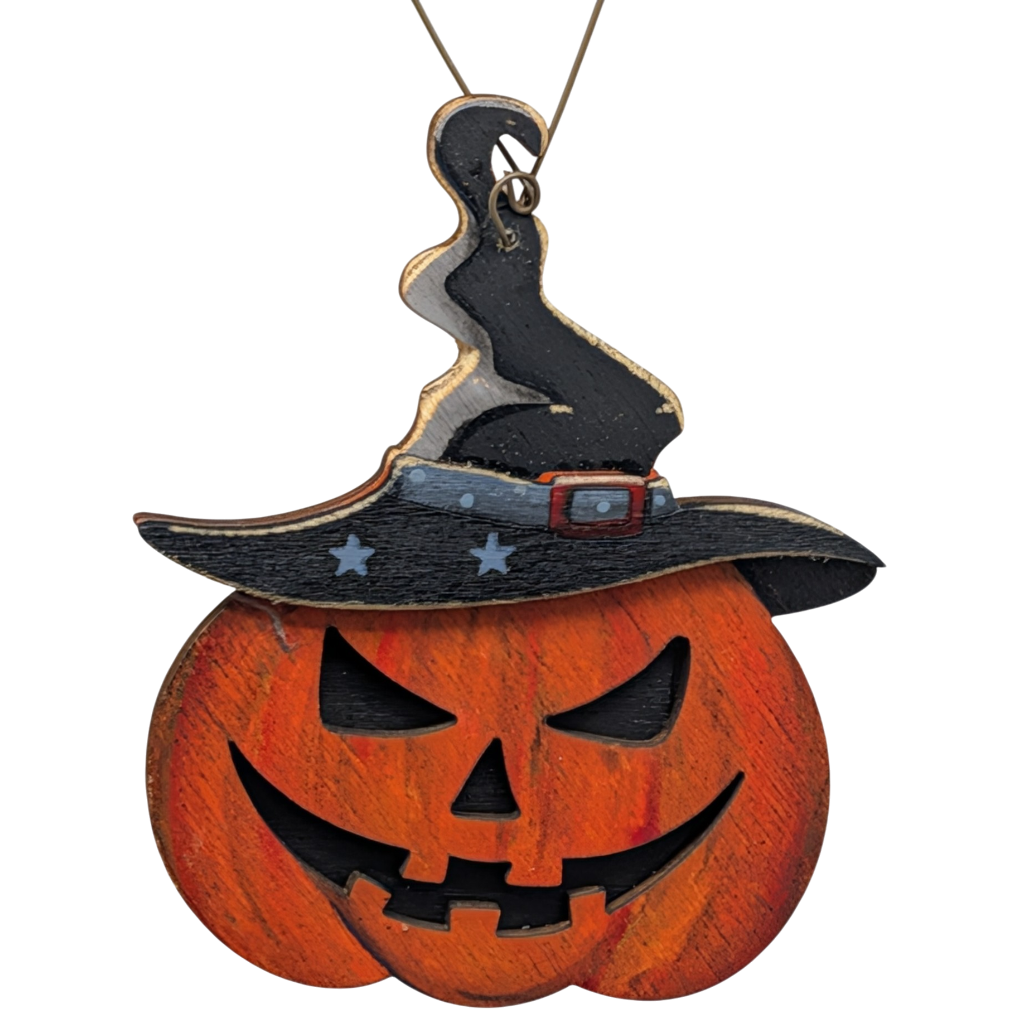 The Grand Jack-O'-Lantern Wooden Ornament