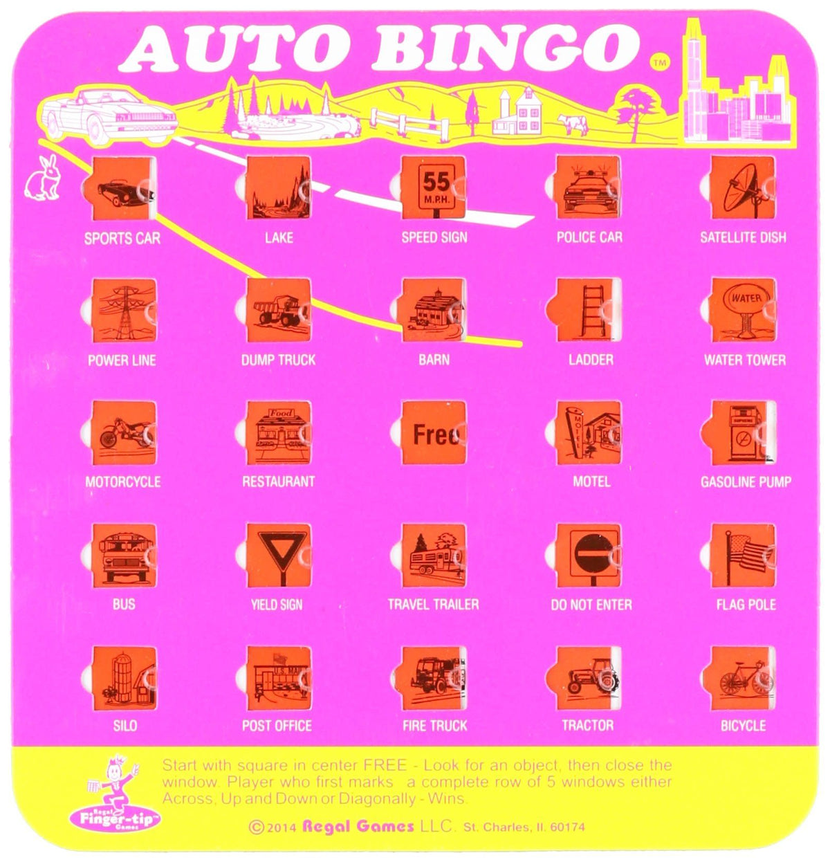 The Original Travel Bingo Game - Pink