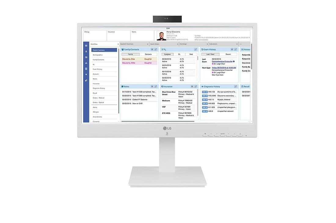 Thin Client All-in-One Healthcare RFID - LG 24CR670NK6P Full HD | TecisofT