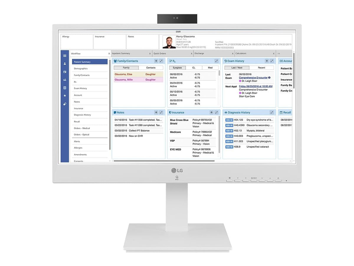 Thin Client All-in-One Healthcare RFID - LG 24CR670NK6P Full HD | TecisofT
