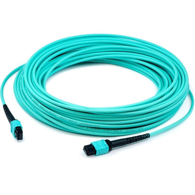 This Is A 25M Mpo (Female) To Mpo (Female) 12-Strand Aqua Straight Riser-Rated F