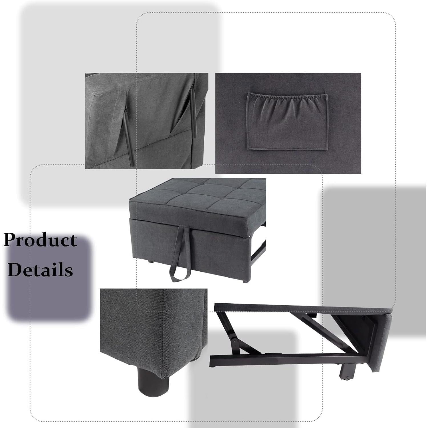 Three In One Convertible Sofa Chair Lounger Recliner Bed