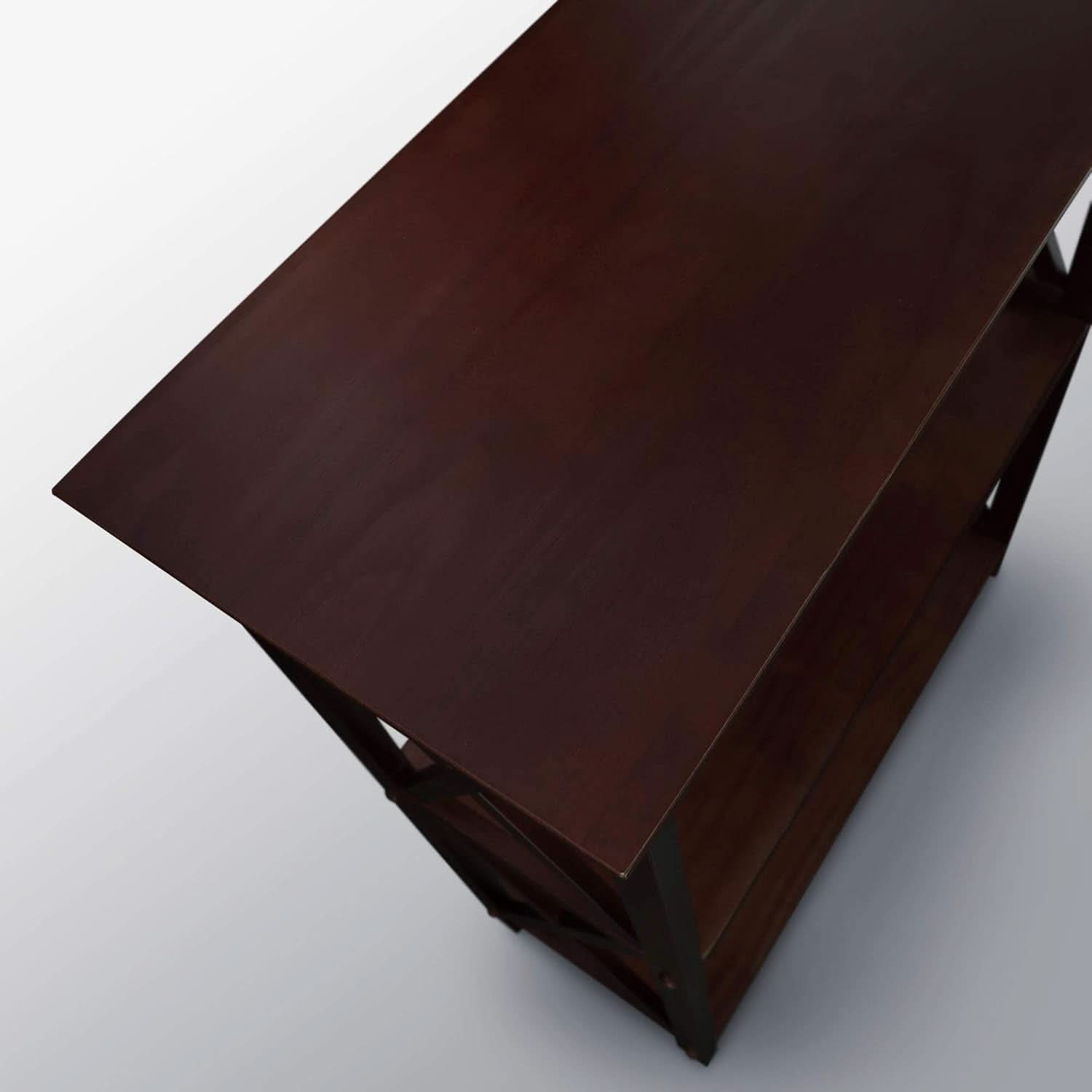 Three-Shelf Solid Wood Bookcase For Home Office Storage
