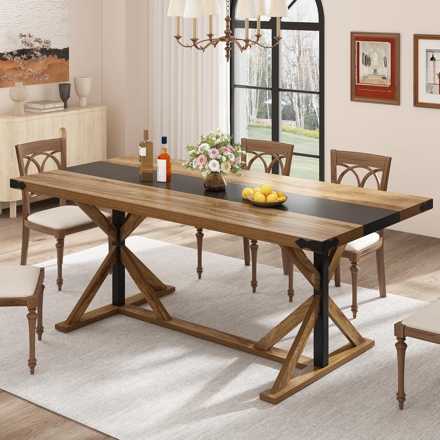 Timbercrafted 71 Inch Dining Table With Waterproof Surface