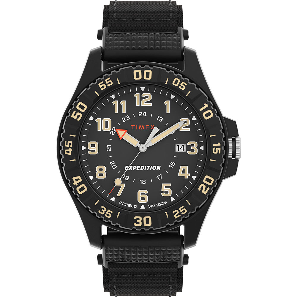 Timex Expedition Acadia Rugged Black Resin Case - Black Dial - Black Fabric Strap