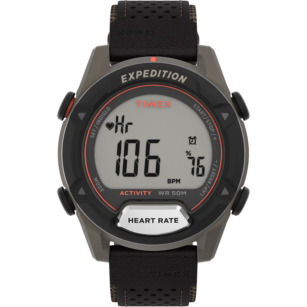 Timex Expedition Trailblazer Activity Tracker + HR - Brown Resin Case - Brown Leather