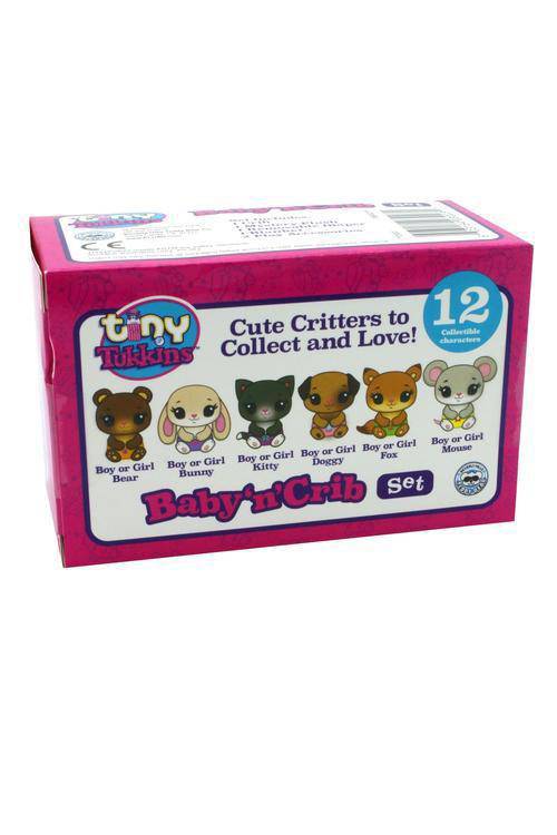Tiny Tukkins Blind Pack 6-Piece Set with Crib & Mystery Plush for Kids