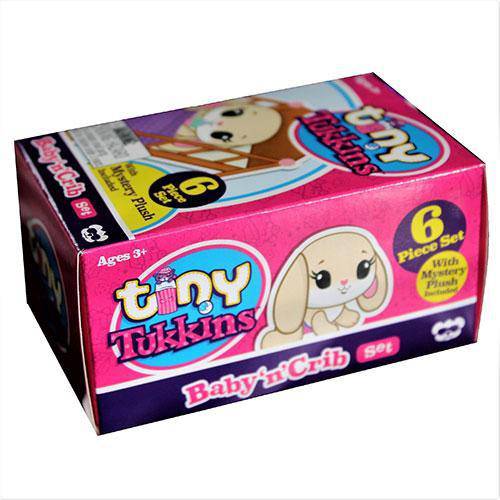 Tiny Tukkins Blind Pack 6-Piece Set with Crib & Mystery Plush for Kids