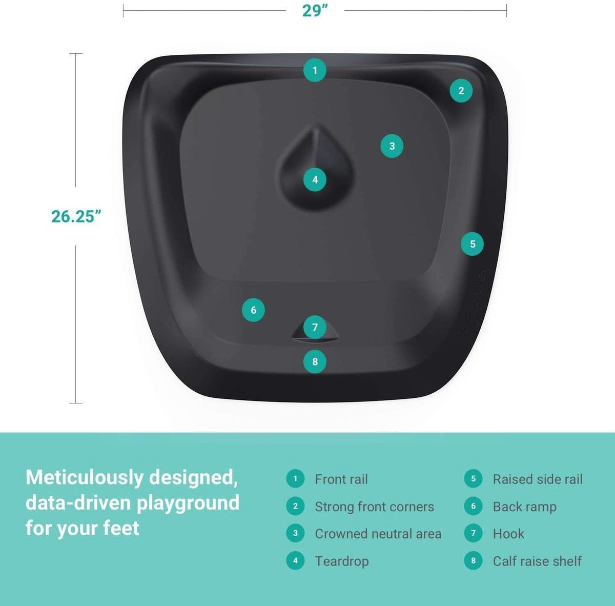 Topo Anti Fatigue Standing Desk Mat Obsidian Black