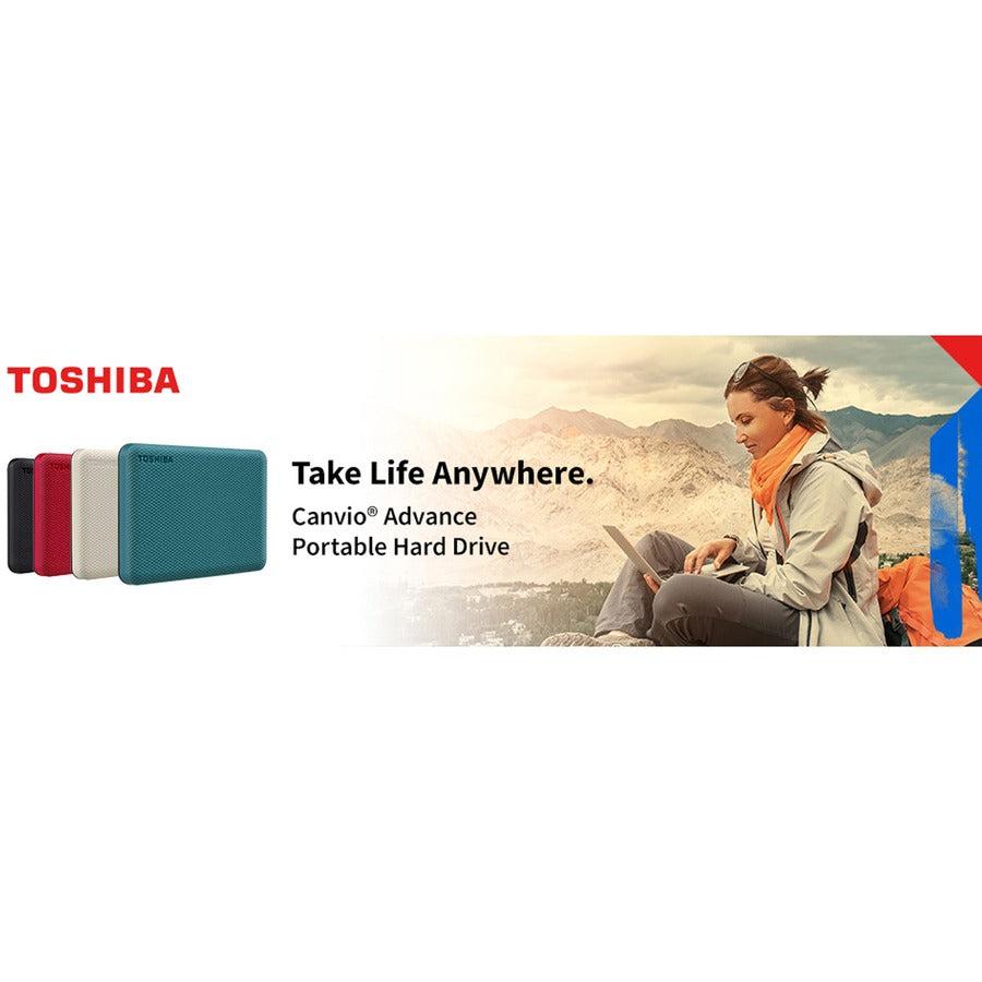 Toshiba 2Tb Canvio Advance Portable External Hard Drive Usb 3.0 Model Hdtca20Xr3Aa Red