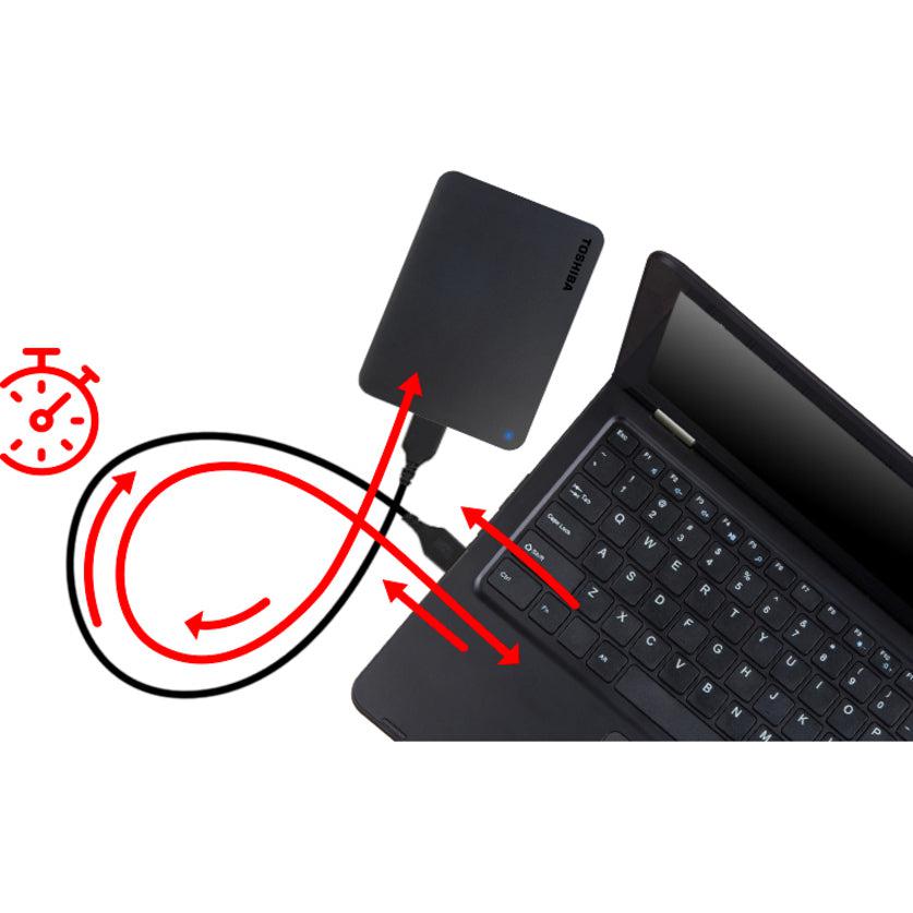 Toshiba Canvio Basics Hdtb440Xk3Ca 4Tb Portable Hard Drive - External - Matte Black