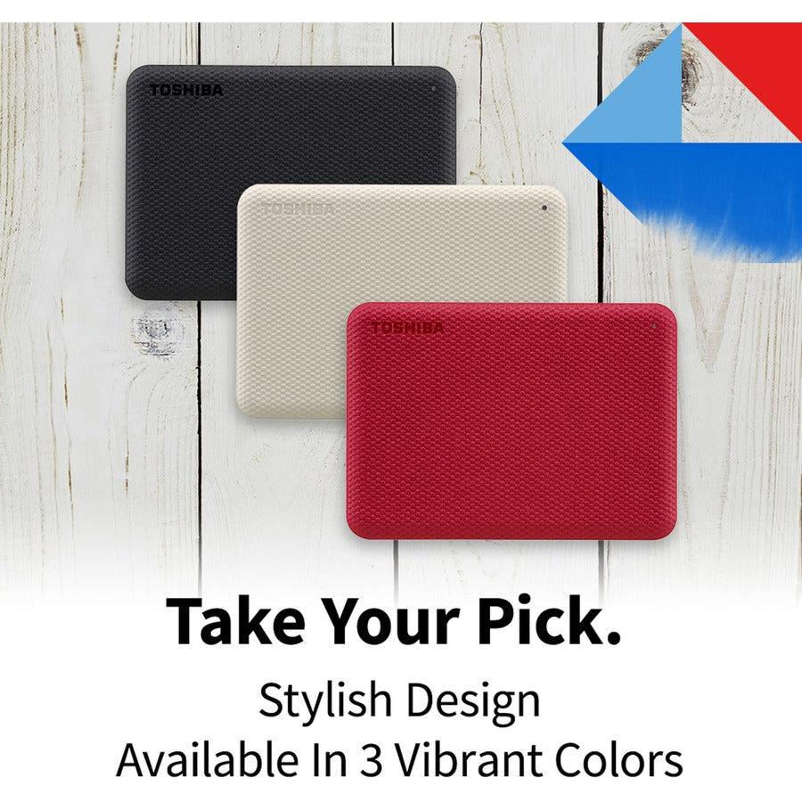 Toshiba-IMSourcing Canvio Advance HDTCA40XK3CA 4 TB Portable Hard Drive - External - Black