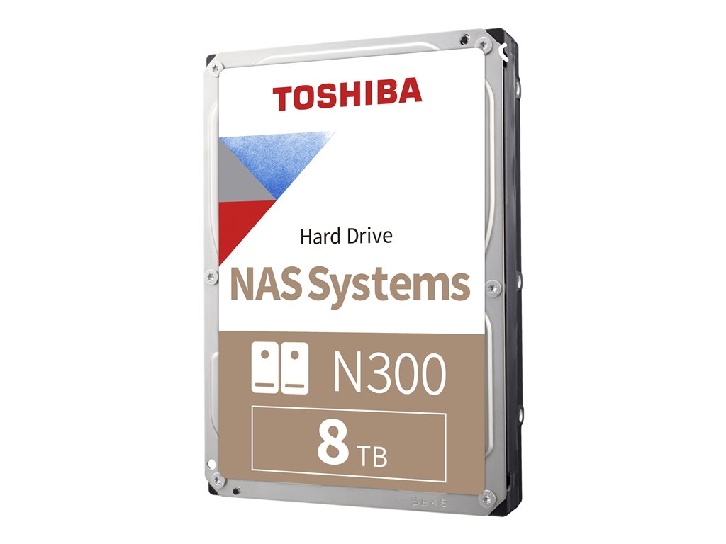 Toshiba N300 NAS - Hard drive - 8 TB - internal - 3.5 - SATA 6Gb/s - 7200 rpm - buffer: 256 MB"