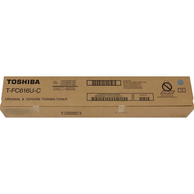 Toshiba Original Laser Toner Cartridge - Cyan - 1 Each TFC616UC