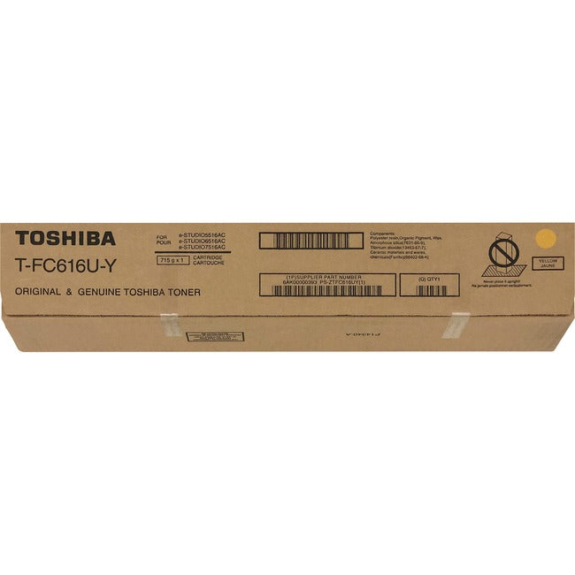 Toshiba Original Laser Toner Cartridge - Yellow - 1 Each TFC616UY