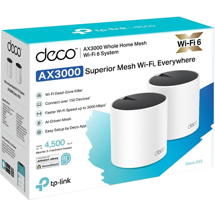 Tp-Link Deco X55(2-Pack) - Deco Ax3000 Wifi 6 Mesh System DECO X55(2-PACK)