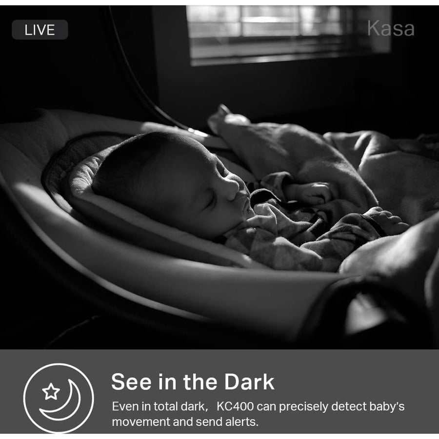 TP-Link Kasa Spot KC400 - 2K Security Camera for Baby Monitor, 4MP HD Indoor Camera for Home Security with Motion Detection