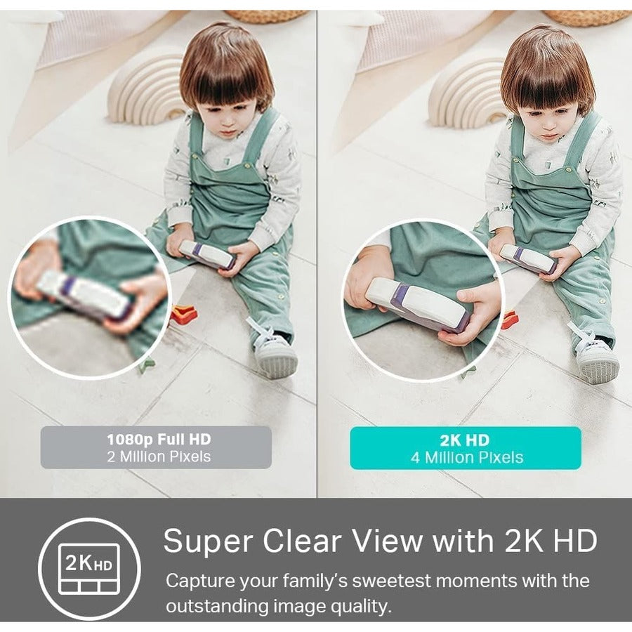 TP-Link Kasa Spot KC400 - 2K Security Camera for Baby Monitor, 4MP HD Indoor Camera for Home Security with Motion Detection
