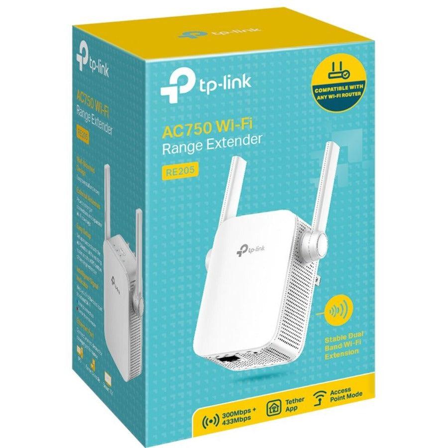 Tp-Link Re205 - Dual Band Ieee 802.11Ac 750 Mbit/S Wireless Range Extender