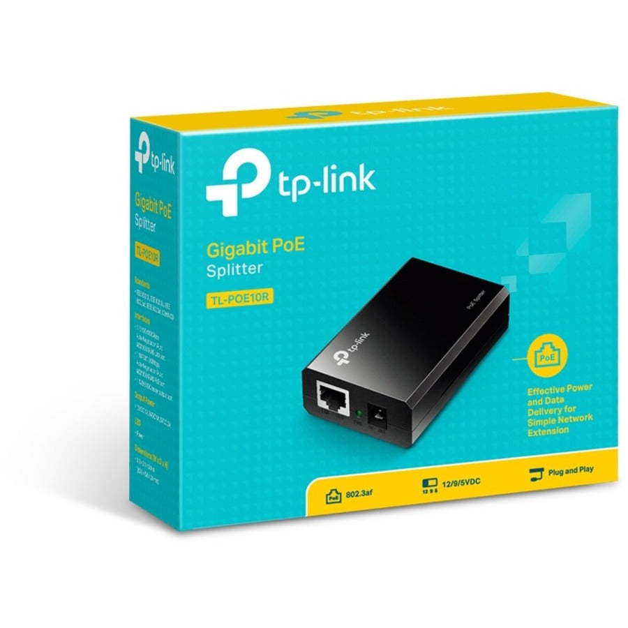 TP-LINK TL-POE10R Gigabit PoE Splitter Adapter, IEEE 802.3af compliant, Up to 100 meters (328 Feet), 5V/12V Power Output