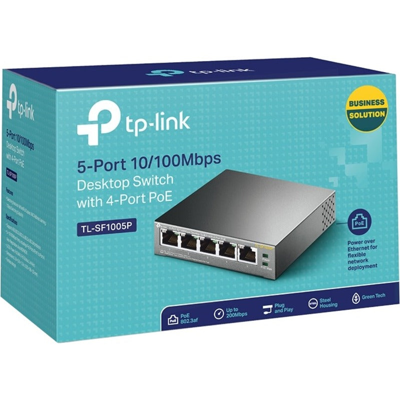 Tp-Link Tl-Sf1005P - 5-Port Fast Ethernet Poe Switch - Limited Lifetime Protection