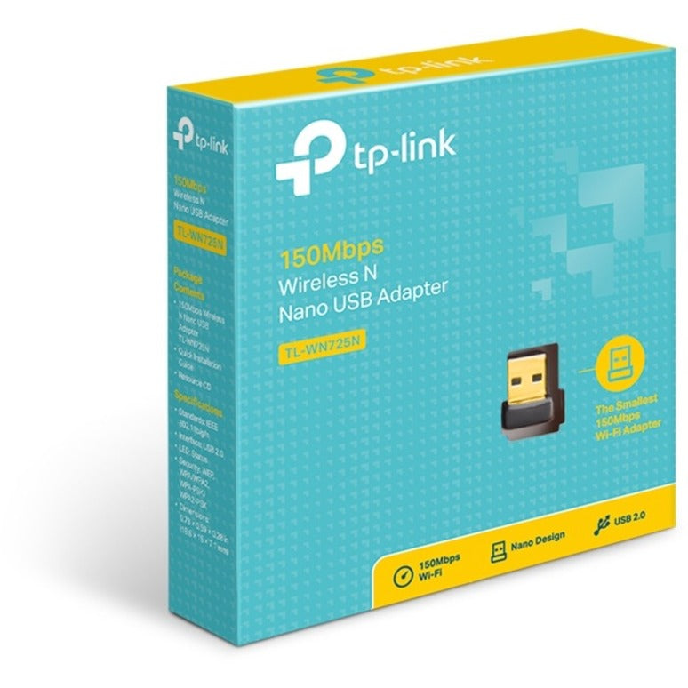 Tp-Link Tl-Wn725N - Usb Wifi Adapter For Pc - Nano Size